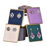 Metal Microfiber Earrings Display Holder Jewelry Stand