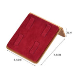 Metal Microfiber Jewelry Props Earrings Display Holder Beveled Jewelry Stand