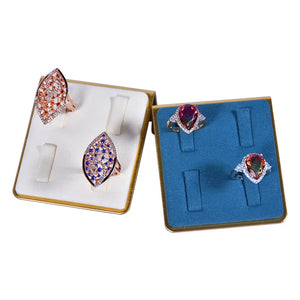 Metal Microfiber Jewelry Props Earrings Display Holder Beveled Jewelry Stand