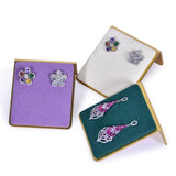 Metal Microfiber Earrings Display Holder Jewelry Stand