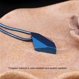 Portable Metal Necklace Electroplate Rhombic Pendant Birthday Gift