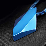 Portable Metal Necklace Electroplate Rhombic Pendant Birthday Gift
