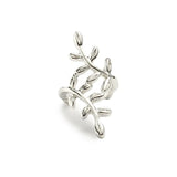 Metal Plant Leaves Clip Earrings for Women