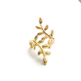 Metal Plant Leaves Clip Earrings for Women