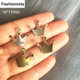 Metal Princess Crown Charms, Antique Bronze DIY Jewel Accessories