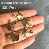 Metal Princess Crown Charms, Antique Bronze DIY Jewel Accessories
