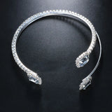 Rhinestone Square Gem Cuff Bracelet Bangle for Women