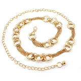 Metal Ring Decorative Waist Chain Belt for Women