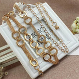 Metal Ring Decorative Waist Chain Belt for Women