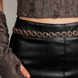 Metal Rings Loop Belt Waist Chain Metal Chain Belt Body Chain Dress Waist Chain