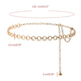 Metal Rings Loop Belt Waist Chain Metal Chain Belt Body Chain Dress Waist Chain