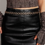 Metal Rings Loop Belt Waist Chain Metal Chain Belt Body Chain Dress Waist Chain