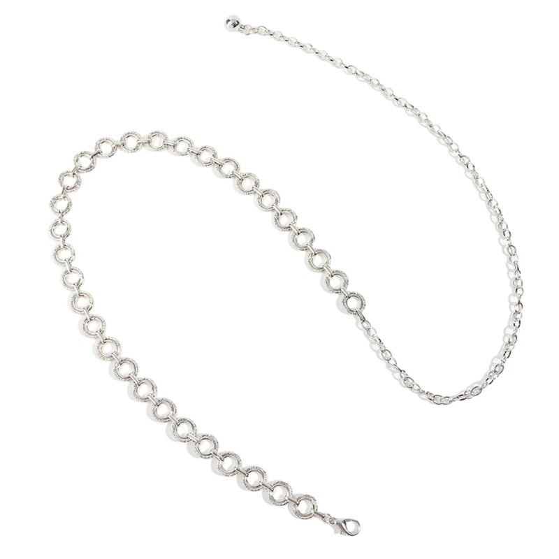 Metal Rings Loop Belt Waist Chain Metal Chain Belt Body Chain Dress Waist Chain