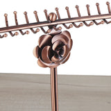 Metal Rose Jewelry Storage Case Necklace Display Bracelet Chain Stand