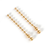 Metal Round Balls Long Earrings Set for Women Beads Dangle Drop