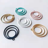Metal Round Circle Loop Charms Eardrop Earring Accessories 10pcs