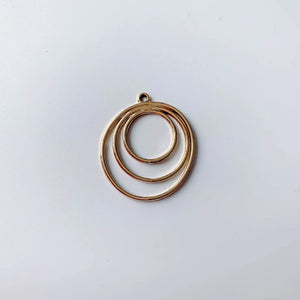 Metal Round Circle Loop Charms Eardrop Earring Accessories 10pcs