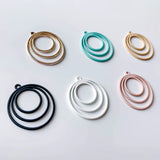 Metal Round Circle Loop Charms Eardrop Earring Accessories 10pcs