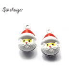 Metal Santa Claus Jingle Bell Charms for Pet Decoration