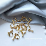 Metal Screw Ear Clip Converter DIY Clip on Earring Golden Silve