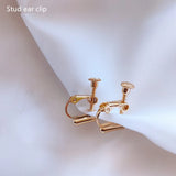 Metal Screw Ear Clip Converter DIY Clip on Earring Golden Silve