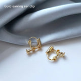 Metal Screw Ear Clip Converter DIY Clip on Earring Golden Silve