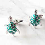 Metal Sea Turtle Cufflinks French Men's Daily Casual Business Shirt