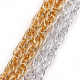 Metal Silver&Rose O Shape Necklace Chains Bulk For DIY Jewelry Making