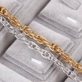 Metal Silver&Rose O Shape Necklace Chains Bulk For DIY Jewelry Making