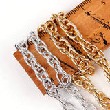 Metal Silver&Rose O Shape Necklace Chains Bulk For DIY Jewelry Making