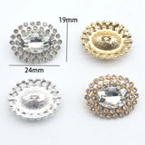 Metal Crystal Rhinestones Inlaid Sewing Button DIY Accessories