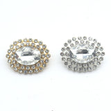 Metal Crystal Rhinestones Inlaid Sewing Button DIY Accessories