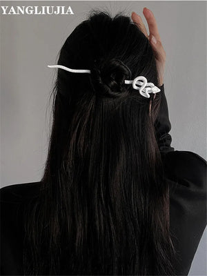 Metal Snake Shape Hairpin Hip-hop Punk Style Hair Fork