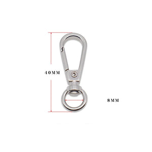 10Pcs Metal Snap Hooks Lobster Clasp KeyChain Carabiners