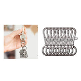 Metal Split Keychain Parts Key Chain with Open Jump Ring DIY Key Ring