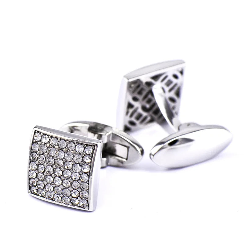 Rhinestone Crystal French Cufflinks Men's Shirt Cuff