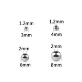 Metal Stripe Round Stainless Steel Spacer Beads 3/4/6/8MM Jewelry Making