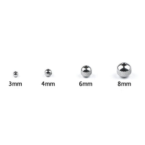 Metal Stripe Round Stainless Steel Spacer Beads 3/4/6/8MM Jewelry Making