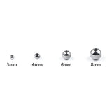 Metal Stripe Round Stainless Steel Spacer Beads 3/4/6/8MM Jewelry Making