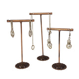Metal T-Shaped Earring Display Stand Set