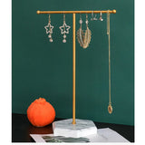 Metal T-shape Jewelry Display Bracelet Chain Necklace Earring Rings Organizer