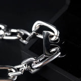 Metal Texture Heavy Industry Letter B Bracelet