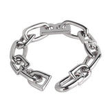 Metal Texture Heavy Industry Letter B Bracelet