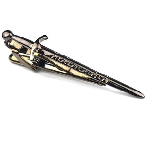 Gun-Black Big Sword Tie Clip Men's Accessories