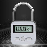 Metal Timer Lock LCD Display Electronic Time 99 Hours USB Rechargeable Padlock