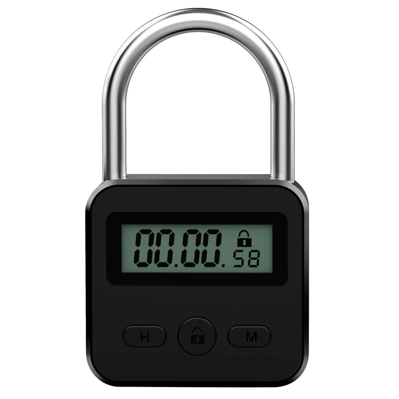 Metal Timer Lock LCD Display Electronic Time 99 Hours USB Rechargeable