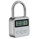 Metal Timer Lock LCD Display Electronic Time 99 Hours USB Rechargeable Padlock