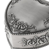 Vintage Love Heart Shape Jewelry Box, Travel Portable Chest Organizer