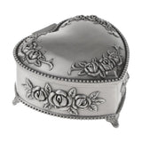 Vintage Love Heart Shape Jewelry Box, Travel Portable Chest Organizer
