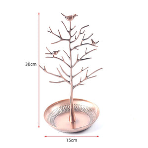 Metal Tree Jewelry Storage Shelf Earring Ring Display Stand Rack